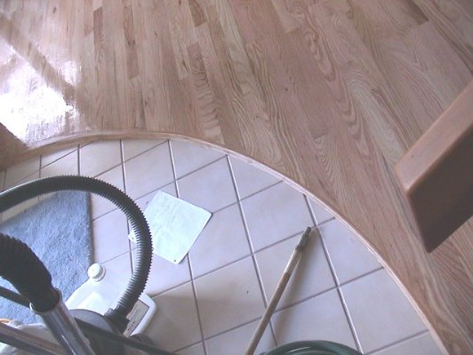 Curved threshold detail